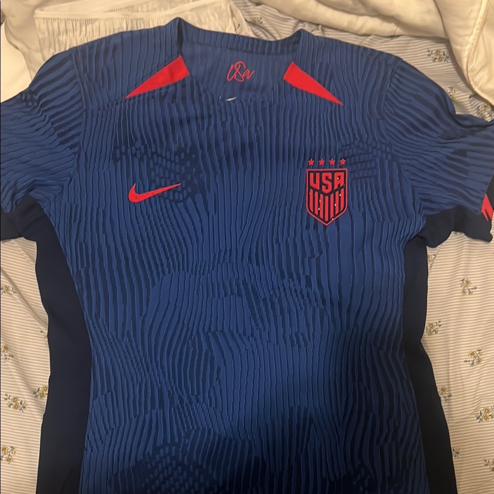 Nike USA Soccer Jersey Blue with Red Accents